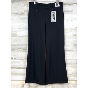 Rewash Womens XL Black High Rise A Line Pocket Wide Leg Stretch Casual Pants NEW